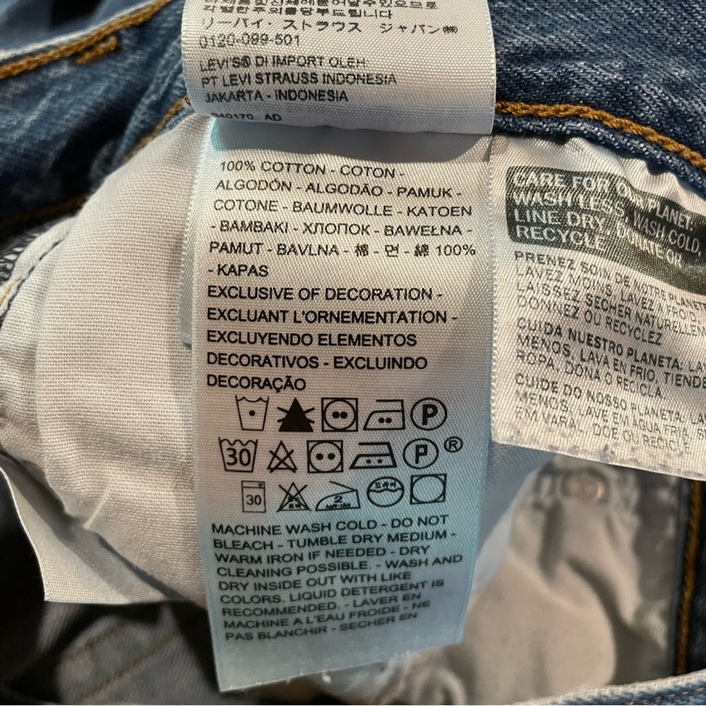 Levi’s Wedgie Straight Leg High Rise Button Fly Jeans 28 - Picture 8 of 12